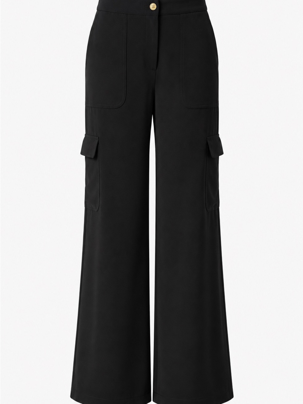 MICHAEL Michael Kors Black Wide-Leg Cargo Trousers